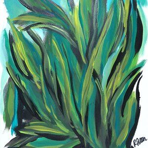 Original Painting by Artist Rachael Potter Untitled Botanical Abstract